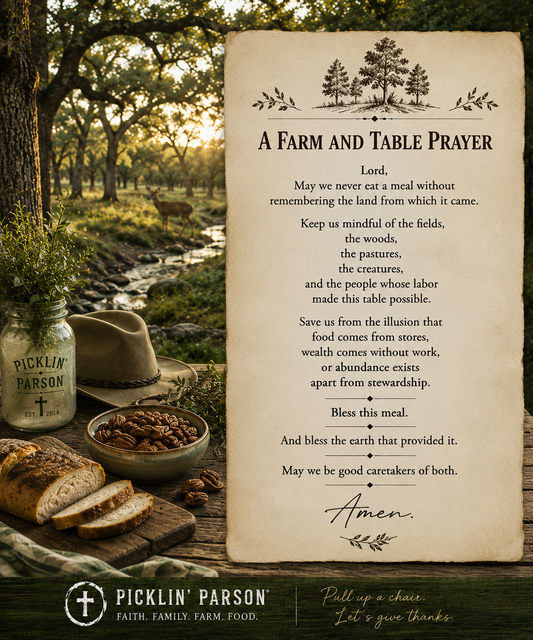 A Farm and Table Prayer